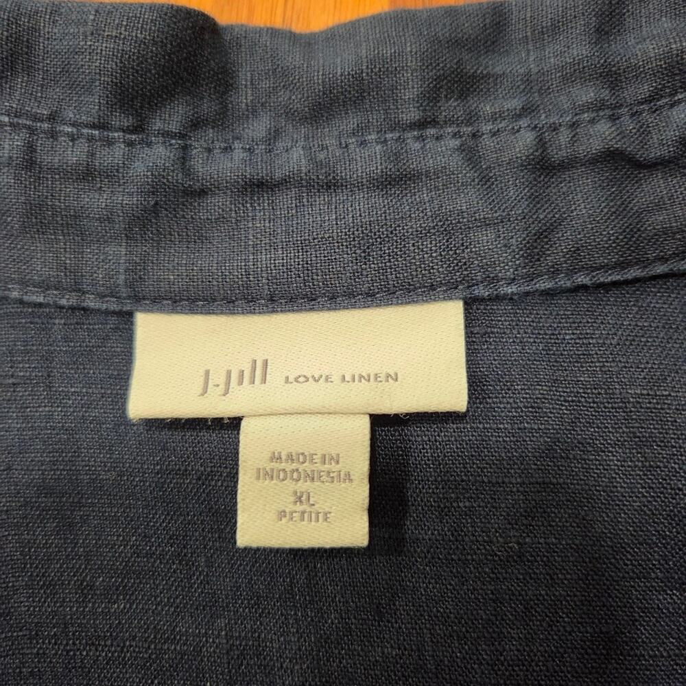J. Jill Love Linen 100% Linen Sleeveless Button-Down Midi Shirt Dress Petite XL - Picture 4 of 10